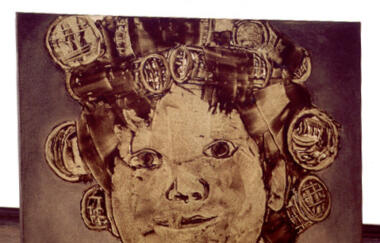 Marginalia Girl With Curlers