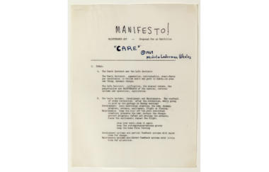 Ukeles Manifesto For Maintenance Art 1969  Proposal For An Exhibition Care 1969 01 Web Ready
